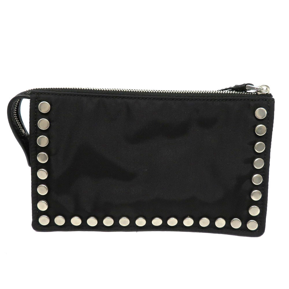 Prada Nylon Case Guarantee Card Accessory Black Pouch